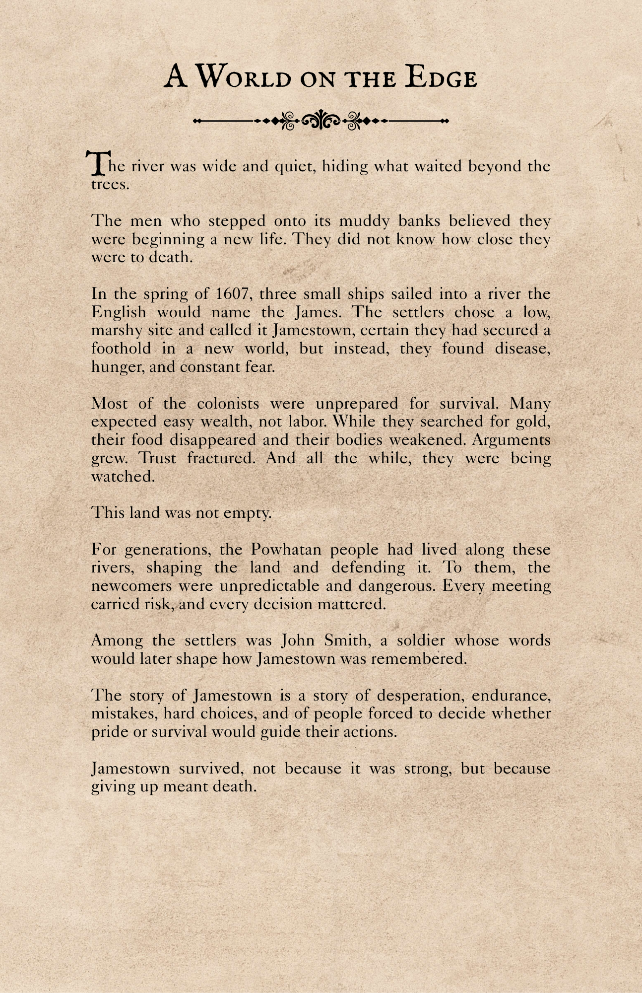 Founding of James Town