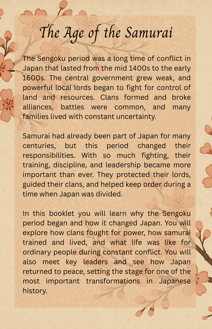 Japan's Sengoku Period and the Samurai with novel